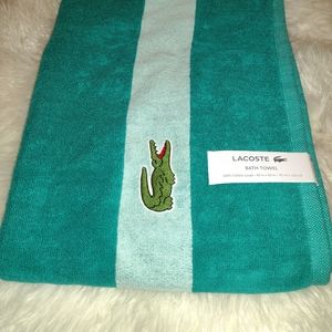 Lacoste Bath Towels Teal (Set of 4)